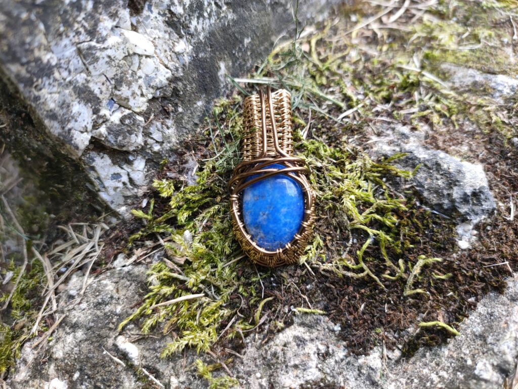 Pendentif Lapis Lazuli Pierre Naturelle 35,5 Carats - Collier Lithothérapie, Neuf Sans Emballage