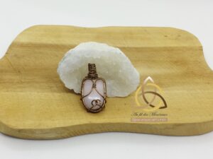 pendentif manganocalcite extrème douceur