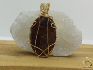 Pendentif pietersite doré