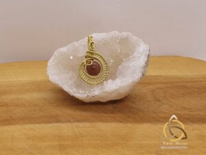 collier cornaline wrap doré